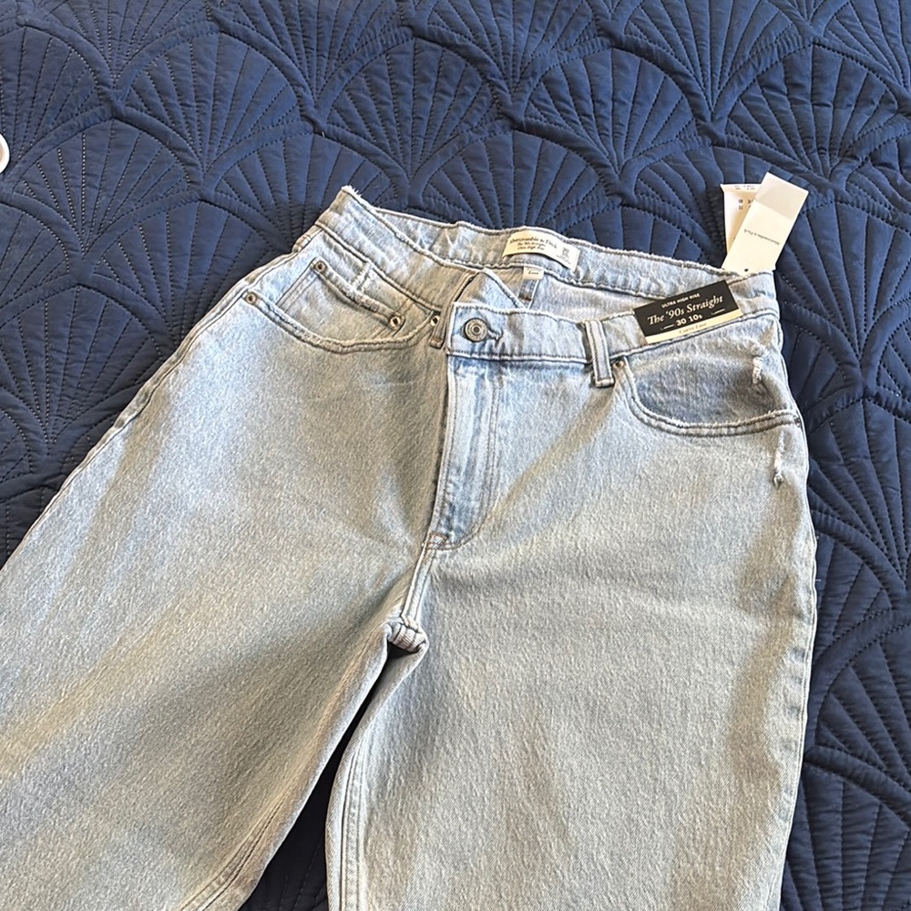 Abercrombie & Fitch Blue Straight Leg Jeans Classic Style